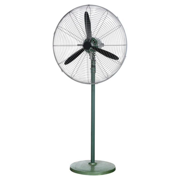 Economy industrial pedestal fan with round base for wholesale markets