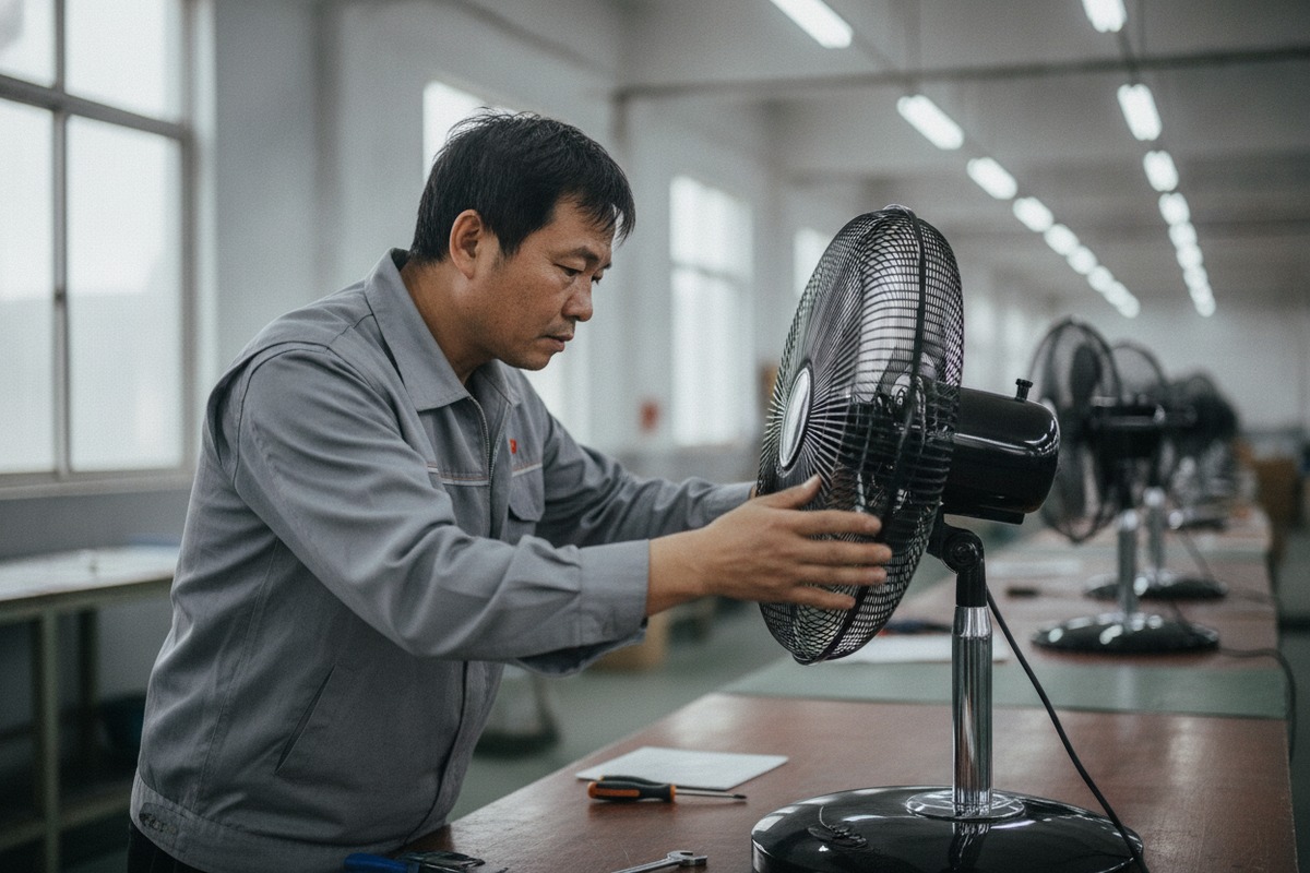 Fan Quality Control Standards Quality control inspection and factory standards for fan manufacturing in major hubs (ID#3)